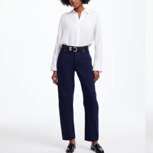 NWT Madewell Darted Barrel-Leg Jeans – Dark Rinse, Petite 30 (NW546)